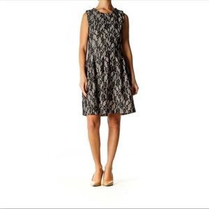 Anthropologie HD in Paris Violante Black Lace Fit and Flare Black Dress …